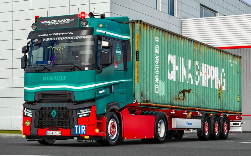 tir跨境公路货物运输中国集装箱跑现实中有的中欧贸易线路的一段,驾驶
